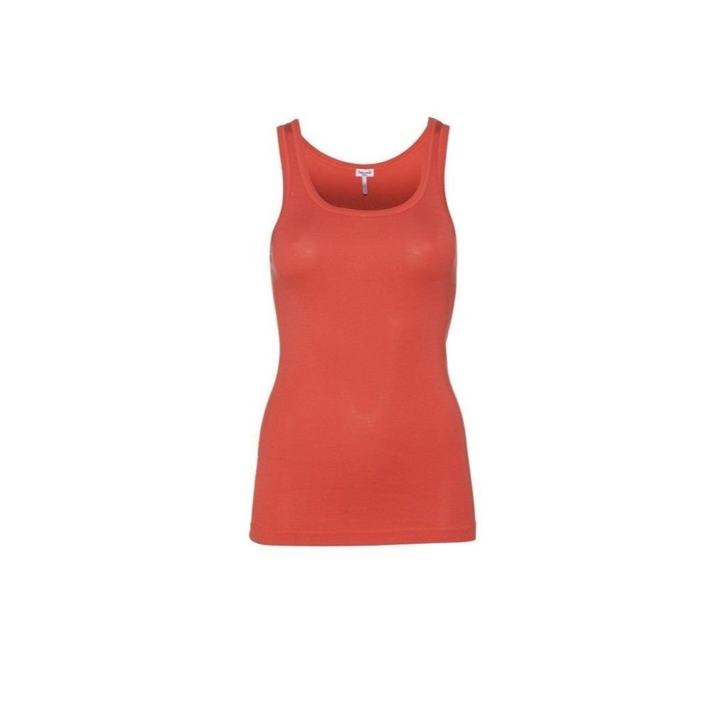 SPLENDID Red CORAL Sleeveless TANK Top COTTON Modal BLEND ( L )